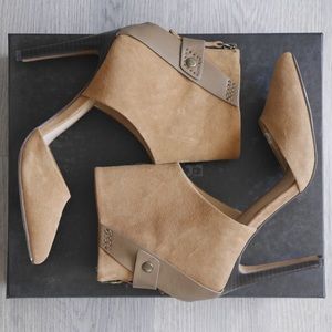 Joe’s Jeans tan leather point toe heels | size 6.5
